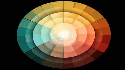 Obraz premium Color Wheel Diagram Showcasing Vibrant Hues and Gradients for Artistic Applications in Design and Photography