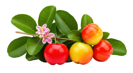 Isolated Acerola Cherries