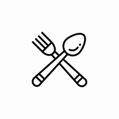 fork spoon tableware icon sign vector
