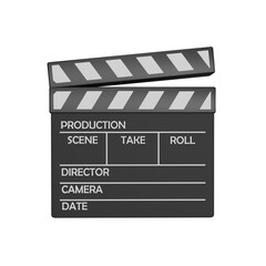 Fototapeta premium 3D clapperboard front view
