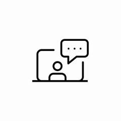 laptop accessible web speech icon sign vector