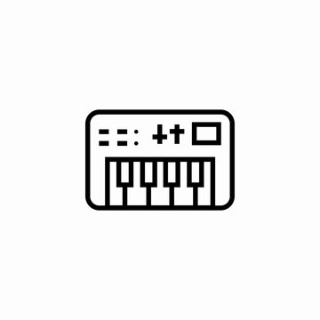 keyboard instrument icon sign vector