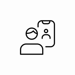 mobile device video camera view icon sign vector