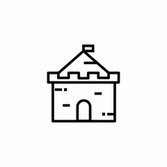 sand castle icon sign vector