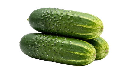 Isolated Stack of Fresh Cucumbers