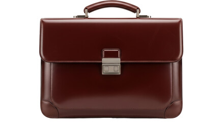Isolated Leather Briefcase
