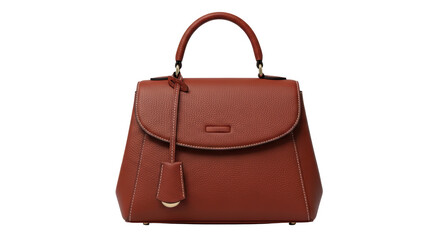 Isolated Red Leather Handbag