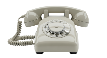 Isolated vintage telephone