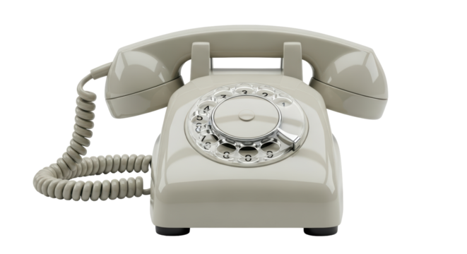 Isolated vintage telephone