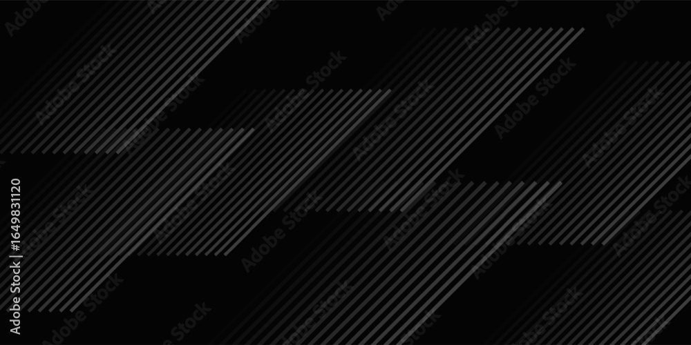 Poster black geometric abstract background overlap layer on dark space with diagonal lines decoration. vect
