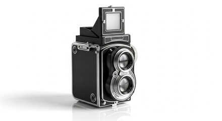 old camera isolated on white