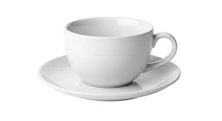Isolated Coffee Cup and Saucer