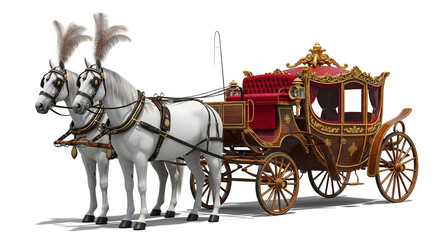 Naklejka premium horse drawn carriage