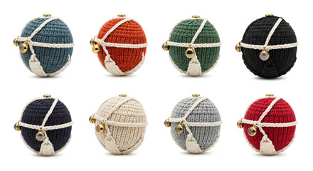 set of easter eggs with ribbons