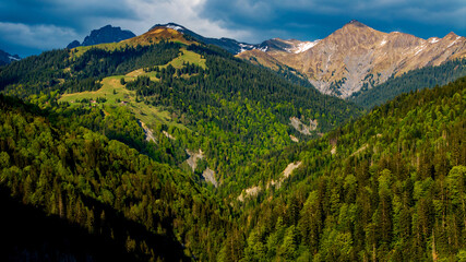 the swiss mountains of graubuenden