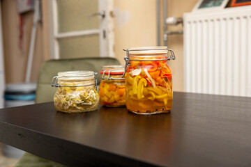 jar of vegetables for an healthy lifestyle.