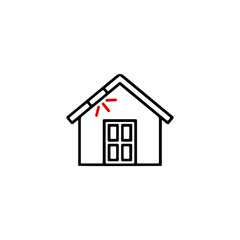 House Roof icon flat vector design.