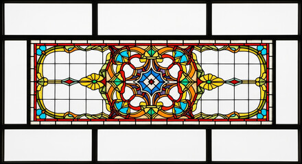 stained glass window with stained glass window