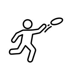 Line icon frisbee game vector on white background
Vector line icon on white background