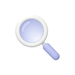 Magnifying glass icon on black background for search or discovery concept design vector illustration minimalist style isolated object
