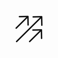 diagonal spread icon sign vector