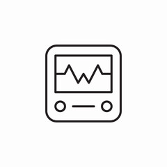 ecg monitor icon sign vector