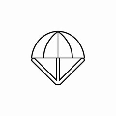 parachute drop icon sign vector