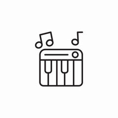 piano keys icon sign vector