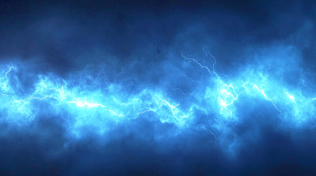 青い稲妻が走る背景素材
