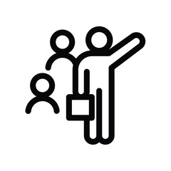 leader outline icon vector design good for web or mobile app