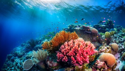 Obraz premium vibrant underwater coral reef