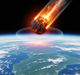 Burning Meteorite Approaches Earth