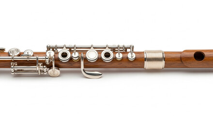 flute on white background