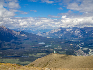 Victoria and Trident Ranges from Whistlers Peak, Jasper NP, Canada