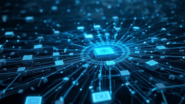 digital network visualization. 4k video