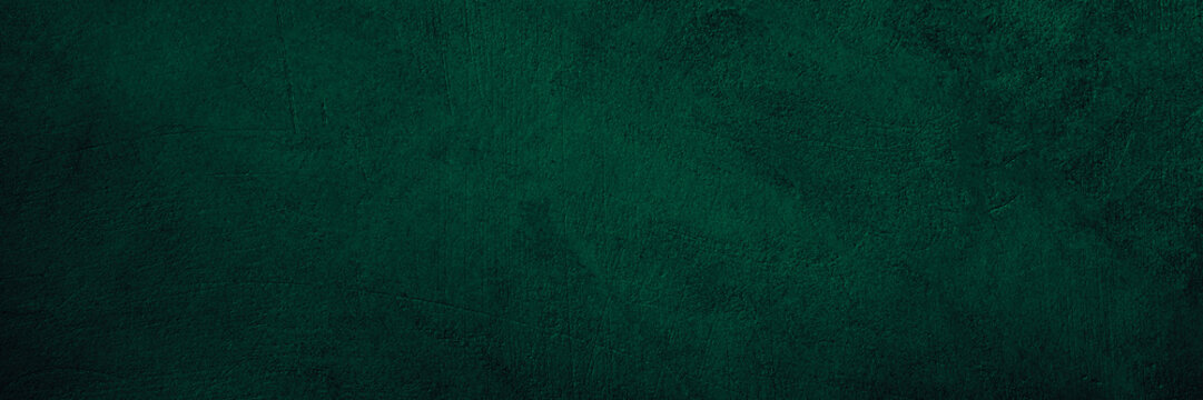 Black dark green blue emerald teal viridian texture background. Painted concrete wall surface. Grunge rough uneven plaster scratched damaged.Close-up.Design.Template.Blank.Wide banner.Panorama. - Powered by Adobe