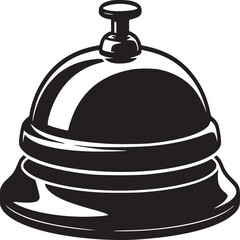 Obraz premium A monochrome illustration of a service bell with a simple design on a white background space