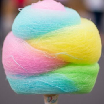 Rainbow cotton candy