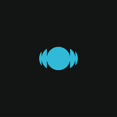 Sound wave logo icon flat vector design