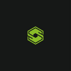 Fototapeta premium Letter S logo icon flat vector design
