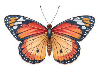 Fototapeta premium Butterfly on white background