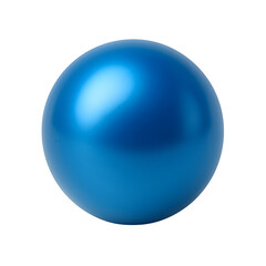 Shiny blue sphere isolated on transparent background