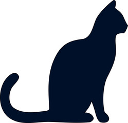 Cat vector silhouette illustration, ideal for pet brands, mobile apps, or greeting cards.