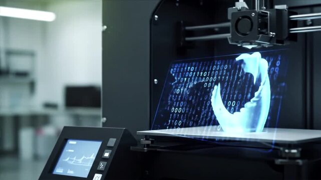 3D Printing Innovation: Futuristic Digital Design Taking Shape