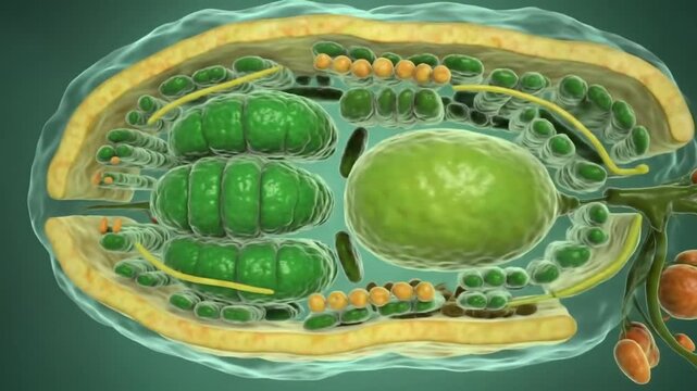 green bacteria cell