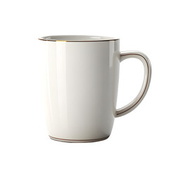 white cup isolated on transparent background