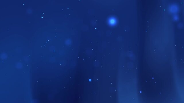 Blurry blue background with white bokeh highlights for various design projects, presentations, social media posts, website banners, and digital art.