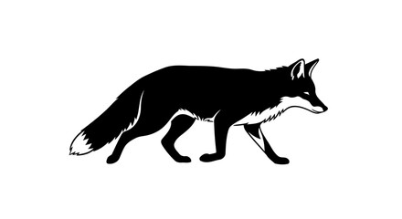 elegant transparent fox silhouette vector illustration for design projects