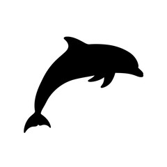 Fototapeta premium leaping dolphin silhouette transparent vector for modern designs