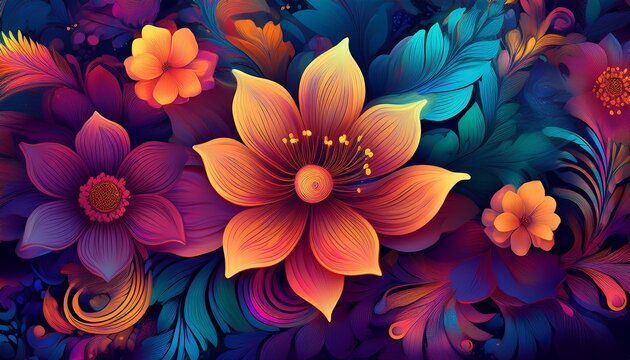 gradient floral background with elegant digital flowers perfect for feria de las flores designs symbolizing medellinrs artistic flower displays and colombian festivity themes
